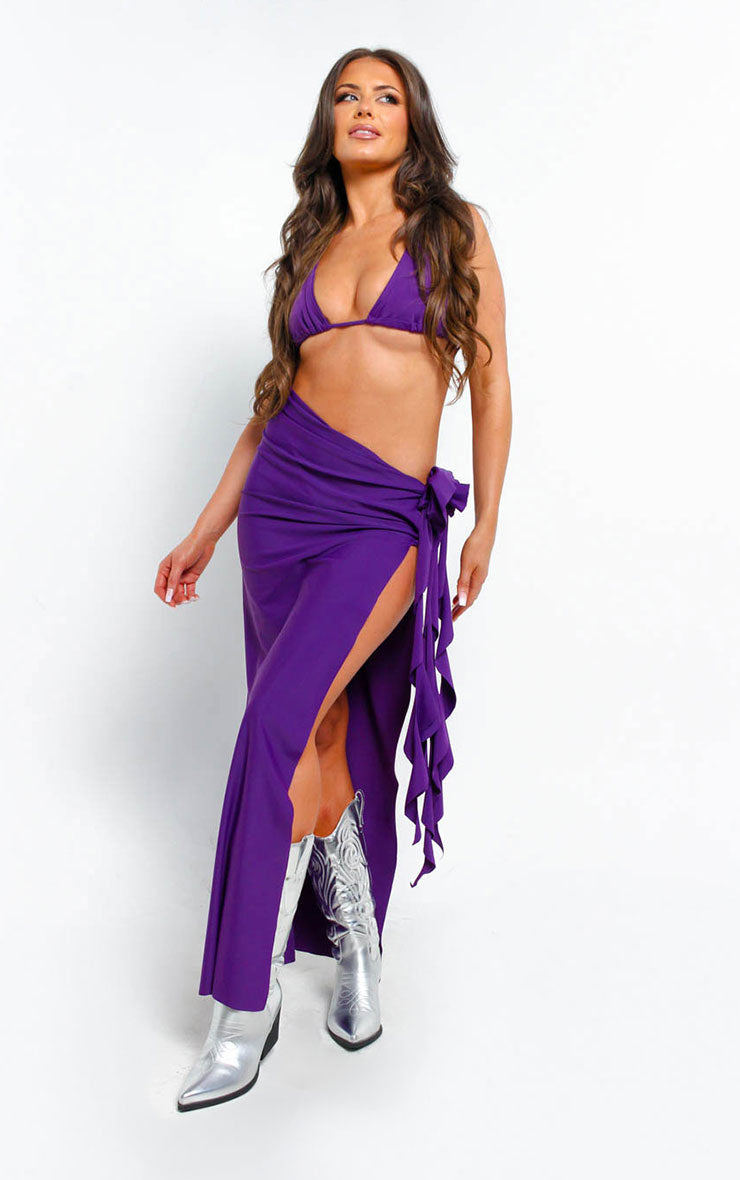 Maxi Split Skirt - Purple